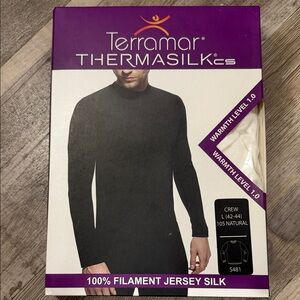 Terramar ThermaSilk Crew Neck Top Base Layer - Natural S481